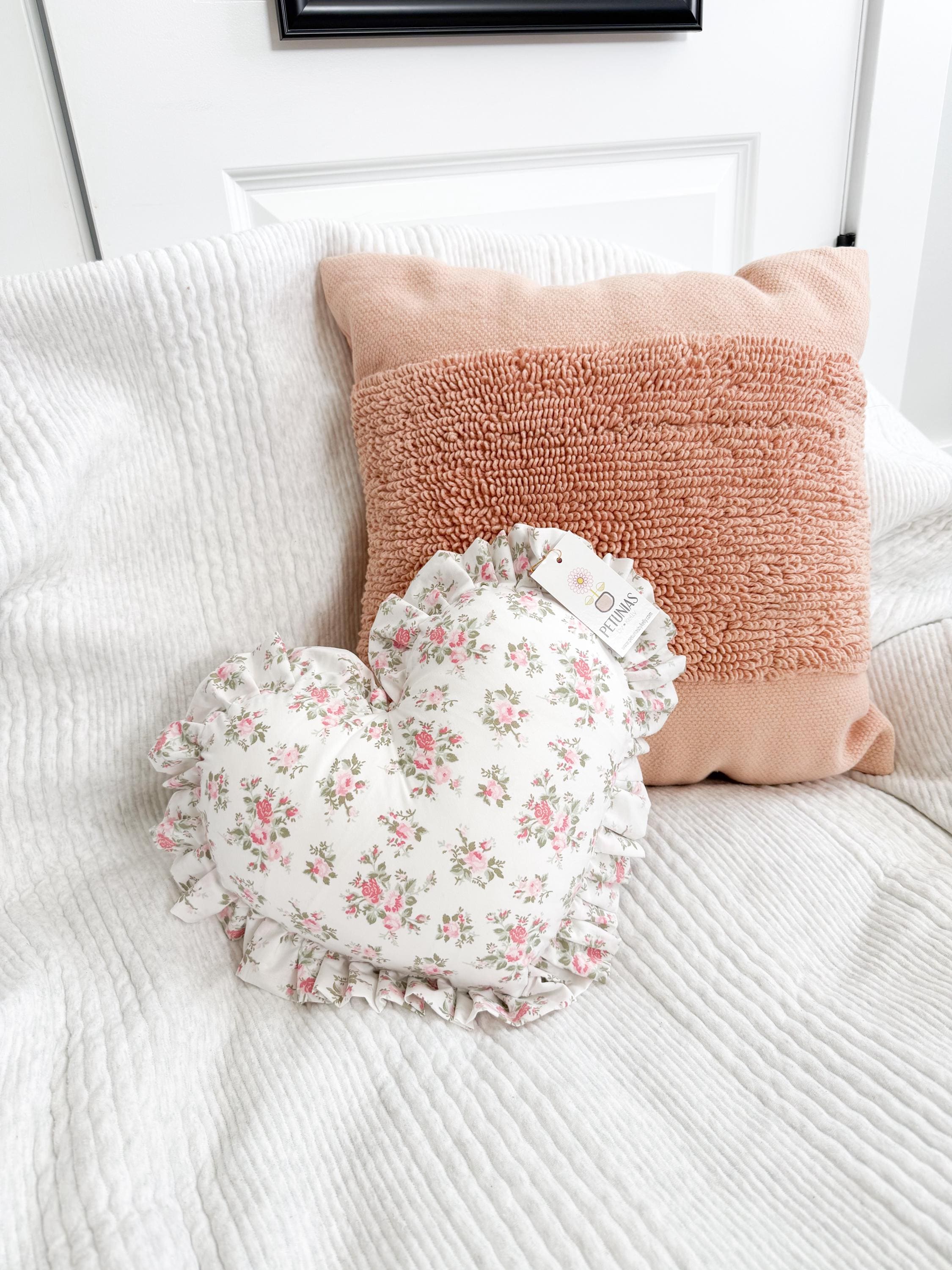Birthday Pillow Heart Shaped Baby Pillow Buy Pink Ruffle Heart