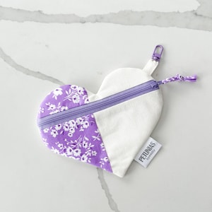 Bag Charm, Heart Zipper Pouch, Cute Makeup Bag, Small Cosmetic Bag, Travel Pouch, Purse Organizer, Coin Purse, Gift for Women, Girls, Teens
