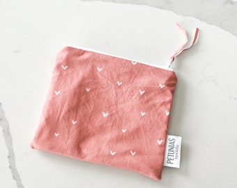 Mini Wet Bag | Small Reusable Pouch | Travel Organizer for Snacks, Makeup, Pet Treats, Diaper Bag, Toiletries, Baby, Gifts & More | Pink