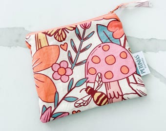 Mini Wet Bag | Small Reusable Pouch | Travel Organizer for Snacks, Makeup, Pet Treats, Diaper Bag, Toiletries, Baby, Gifts & More | Floral