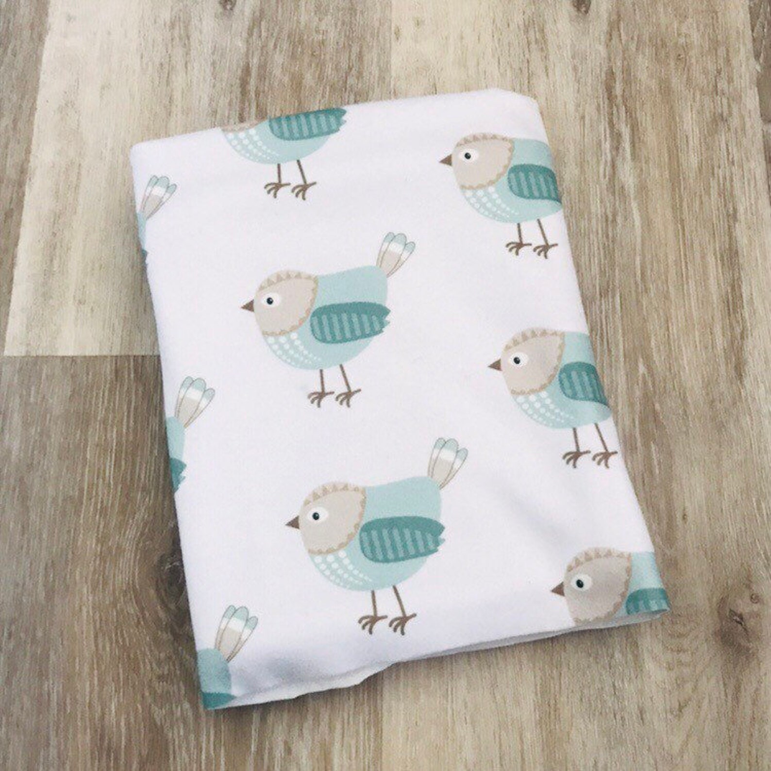 Baby Blanket Swaddle Fleece Blue Bird by PETUNIAS Newborn Etsy