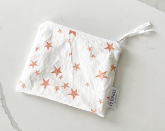 Mini Wet Bag | Small Reusable Pouch | Travel Organizer for Snacks, Makeup, Pet Treats, Diaper Bag, Toiletries, Baby, Gifts & More | Stars