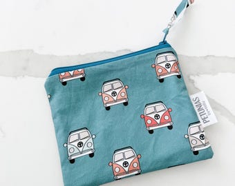Mini Wet Bag | Van Print Reusable Pouch, Travel Organizer