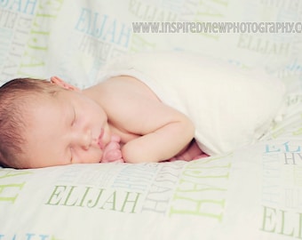 Personalized Minky Baby Blanket: Custom Name Keepsake, Soft Cuddle Blanket