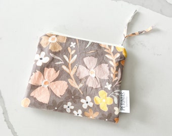 Mini Wet Bag | Small Reusable Pouch | Travel Organizer for Snacks, Makeup, Pet Treats, Diaper Bag, Toiletries, Baby, Gifts & More | Floral
