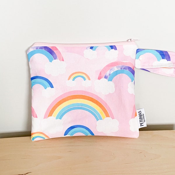 The ICKY Bag petite - wetbag - PETUNIAS by Kelly - nuvole arcobaleno