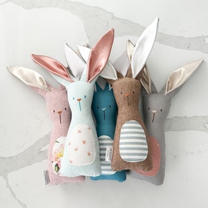 Handmade Linen Stuffed Bunny | Baby Gift | Soft Easter Toy | Nursery Decor | Plush Bunny | Newborn Gift | Spring Toy