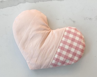 Linen Quilted Weighted Eye Mask: Hot Cold Therapy, Flax Rice Blend, Optional Lavender