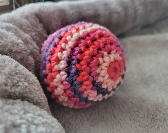 Catnip Cat Toy Ball Cotton Pink and Purple