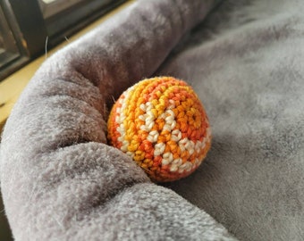 Orange Catnip Cat Toy Ball Cotton