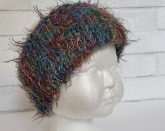 Fuzzy Dark Headband - Wool and Acrylic