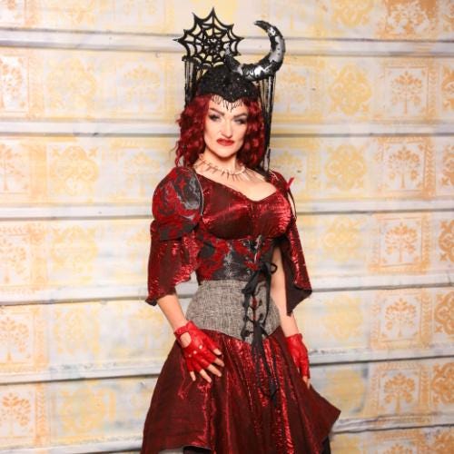 white christmas dresses 24. Elizabeth Corset in Rustic Red Upholstery