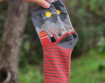 Cute Japanese Spirited Away Socks! Studio Ghibli - Miyazaki!