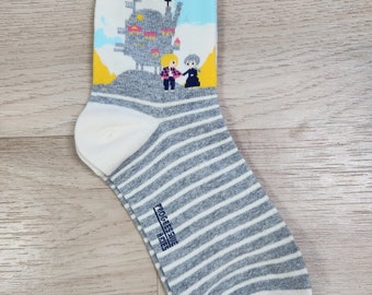 Cute Japanese Howls Moving Castle Socks! Studio Ghibli - Miyazaki!