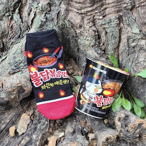 Buldak Ramen, Korean Spicy Chicken Noodle Socks!