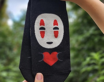Cute Japanese No Face Socks! Spirited Away