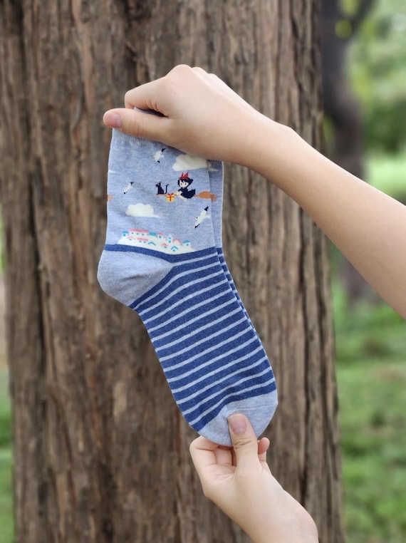 Cute Japanese Kiki's Delivery Service Socks! Studio Ghibli - Miyazaki!