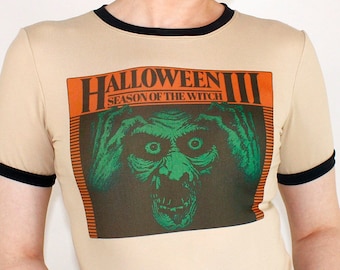 Halloween III Horror Movie Ringer Season of the Witch TShirt Top Blouse Michael Myers