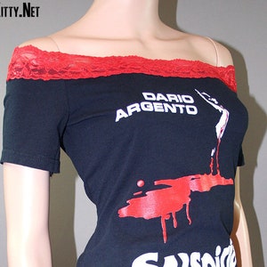 Altered Suspiria Shirt Off Shoulder Dress Horror Movie Halloween Witch Dario Argento Horror Occult Witch Satanic 70s