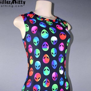 Alien Rave Mini Dress Horror Psychedelic Trippy Festival Club Edm Plur