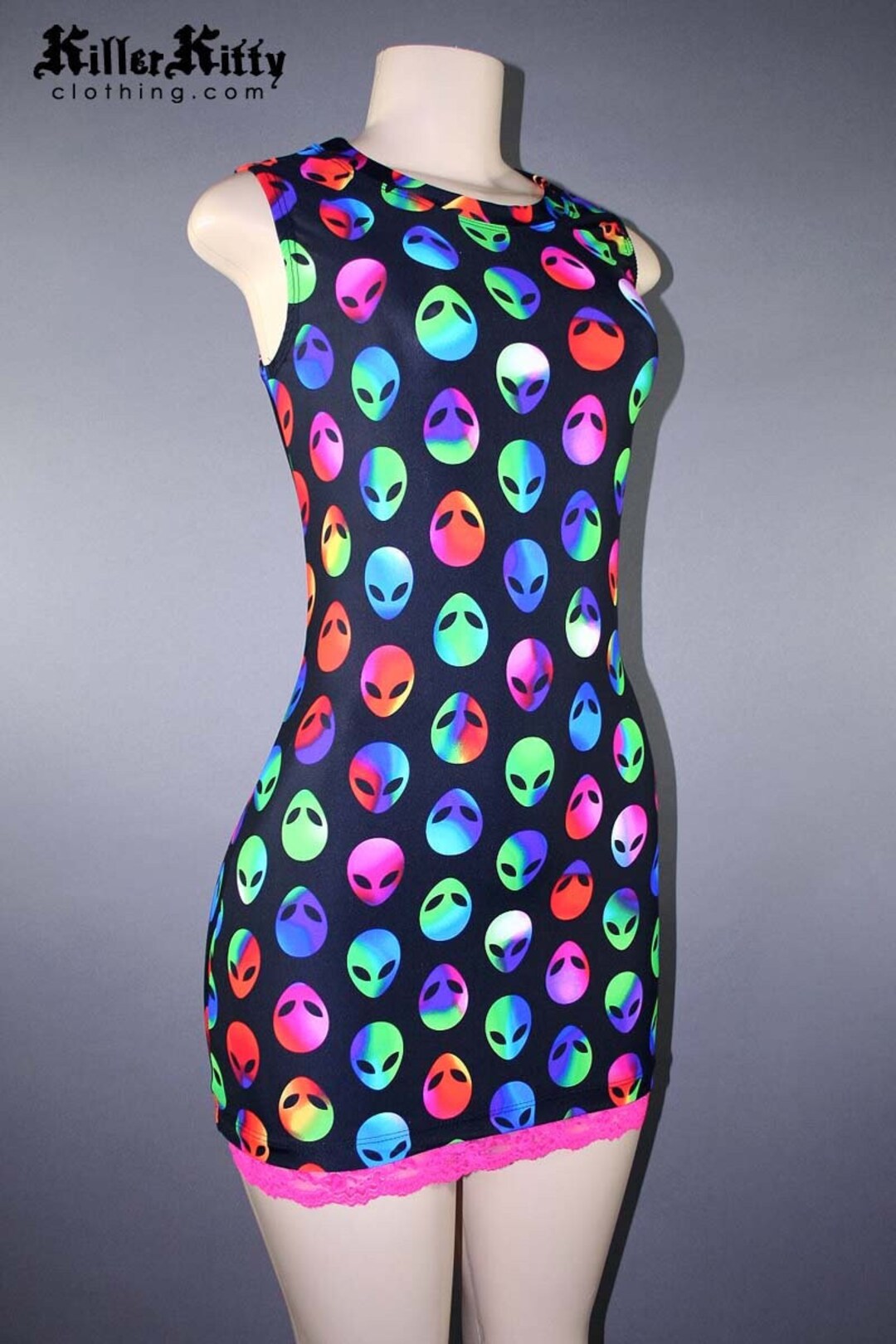 Alien Rave Mini Dress Horror Psychedelic Trippy Festival Club Edm Plur ...