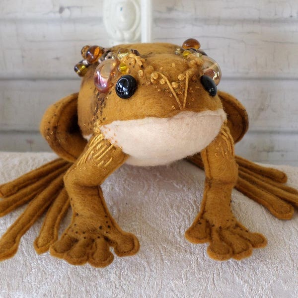 Grenouille - Feutre Craft Cloth Doll Making DIY Sewing Pattern Toad PDF Télécharger Paula Casey McGee la mère de poupée féerique