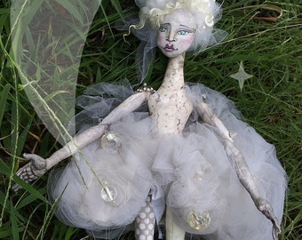 Online Class - Cloud Pixie Cloth Art Doll - Instant Download PDF and Video Tutorials Mixed Media workshop - by Paula McGee