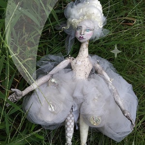 Online Class - Cloud Pixie Cloth Art Doll - Instant Download PDF and Video Tutorials Mixed Media workshop - by Paula McGee