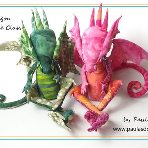 Online Class Bali Baby Dragon Cloth Art Doll Sewing Tutorial Workshop by Paula Casey McGee