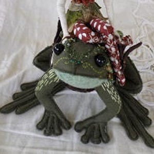 Frog Felt Craft Cloth Doll Making DIY Sewing Pattern Toad PDF Download Paula Casey McGee the faerie dollmother image 8