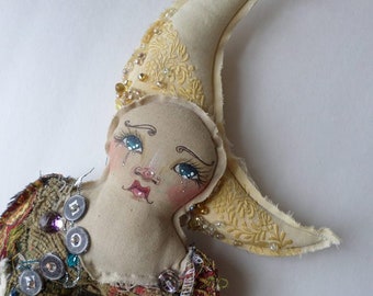 Sewing Pattern Celestial Moon Mother Cloth Art Doll - Goddess Luna DIY PDF Download Dollmaking Tutorial Mixed Media Paula McGee