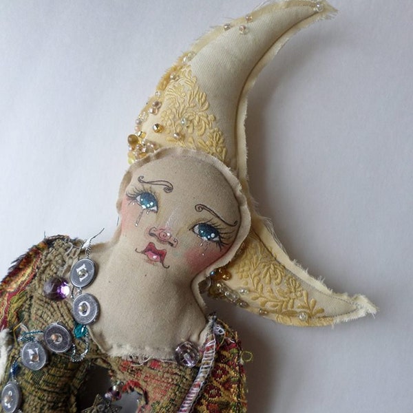 Sewing Pattern Celestial Moon Mother Cloth Art Doll - Goddess Luna DIY PDF Download Dollmaking Tutorial Mixed Media Paula McGee