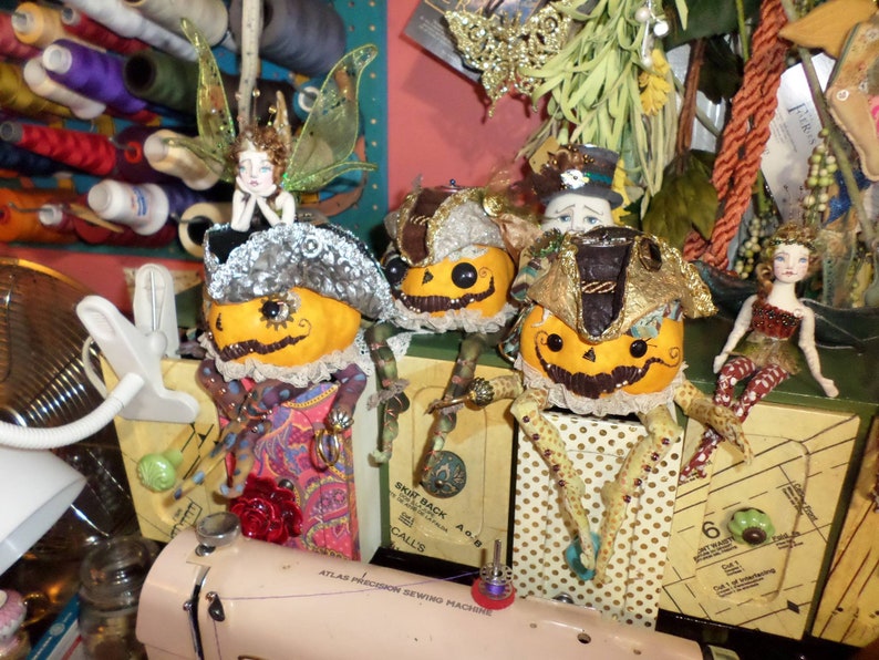 Sewing Pattern Pumpkin Spice Pirate Cloth Art Doll Print Sew Pattern DIY Anthropomorphic Jack O'Lantern PDF Doll Making Fall Paula McGee image 7