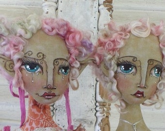 DIY Online Class Art Doll Faces Tutorial Workshop Drawing Artful Faces On Flat Fabric Heads by Faerie DollMother Paula Casey McGee