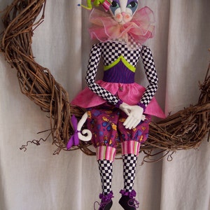 Mirabelle Cat Cloth Art Doll diy handmade Printable PDF Sewing Pattern Tutorial Download Jester Paula Casey McGee image 3