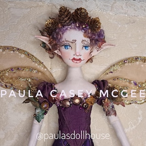 Treetop Fairy Art Doll Sewing Pattern: 16-inch DIY Cloth Art Doll Christmas Heirloom Decor Ornament (PDF Download)