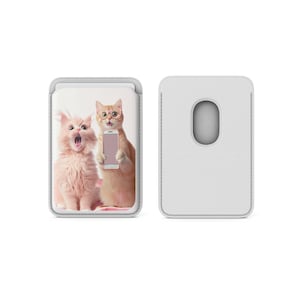 Cats Magsafe-portemonnee magnetisch grappig verrast kaarthouder past op iPhone 16, iPhone 14, iPhone 13 Pro, 12 Mag Safe