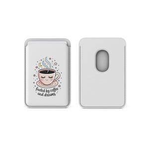 Coffee Dreams Magsafe Wallet Porta carte magnetico carino adatto per iPhone 16, iPhone 14, iPhone 13 Pro, 12 Mag Safe