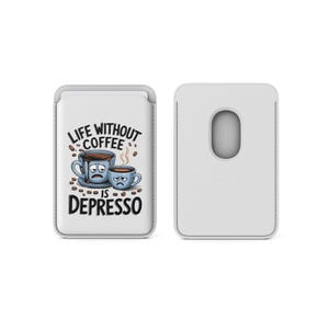 Coffee Puns Magsafe Wallet Magnetic Funny Card Holder si adatta a iPhone 16, iPhone 14, iPhone 13 Pro, 12 Mag Safe