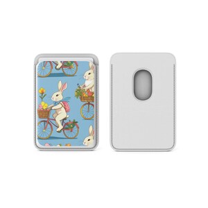 Monedero Magsafe con forma de conejo y tarjetero magnético para bicicletas, compatible con iPhone 16, iPhone 14, iPhone 13 Pro, 12 Mag Safe