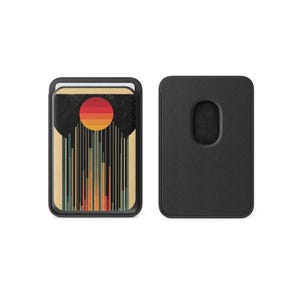 Tarjetero magnético retro Record Melt Magsafe Wallet compatible con iPhone 16, iPhone 14, iPhone 13 Pro, 12 Mag Safe