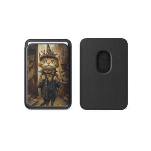 Cartera Magnética Magsafe con forma de gato, tarjetero divertido, compatible con iPhone 16, iPhone 14, iPhone 13 Pro, 12 Mag Safe