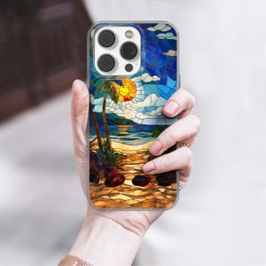 Beach Motiv Phone Case Hübsche Abdeckung für iPhone 16e, 14, 13, 12, 11, SE, Samsung S25, A15, S21, S23 Ultra, Google Pixel 8, 9 Pro