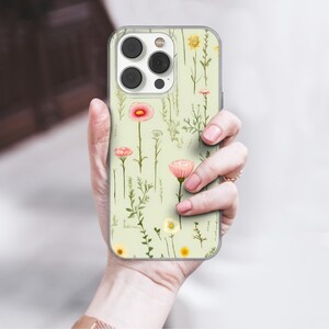 Wildflowers Phone Case Pretty cover fits iPhone 16 Pro, iPhone 14, Samsung S25, A53, S21, S23 Ultra, Google pixel 9 Pro