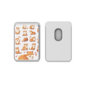Cartera magnética con forma de gato regordete y tarjetero Magsafe para iPhone 16, iPhone 14, iPhone 13 Pro, 12 Mag Safe