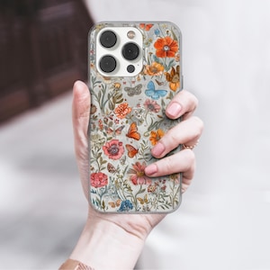 Wildflowers Phone Case Transparent cover for iPhone 16, 14, 13, 12, 11, SE, Samsung S25, A15, S21, S23 Ultra, Google pixel 8, 9 Pro