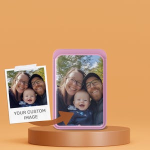 Portafoglio magnetico Magsafe personalizzato con foto, regalo per lui, porta carte compatibile con iPhone 16, iPhone 14, iPhone 13 Pro, 12 Mag Safe