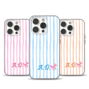 Personalised  Phone Case Initials cover for iPhone 16e, 14, 13, 12, 11, SE, iPhone 15 Pro Max, iPhone 13 case, Gift for Her