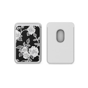 Tarjetero magnético con diseño de encaje victoriano Magsafe para iPhone 16, iPhone 14, iPhone 13 Pro y 12.