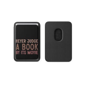 Cartera magnética con tarjetero divertido con diseño de libro y película Magsafe, compatible con iPhone 16, iPhone 14, iPhone 13 Pro, 12 Mag Safe